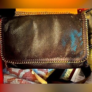 Crossbody chain , snake skin pattern
